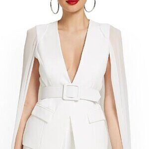 New York and Company Belted Cape Jacket Coat M